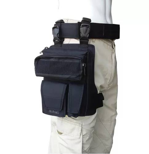 Embornal De Perna Cia Militar  Com Coldre - Preto